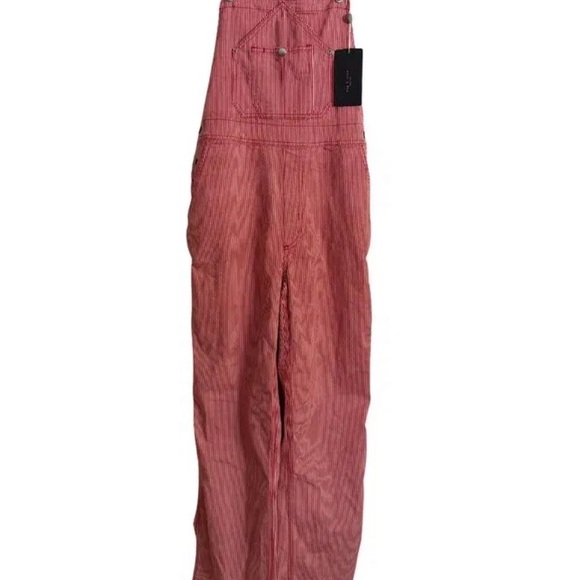MEW NWT Rag & Bone Red Striped workwear Overalls size XS - Picture 5 of 9